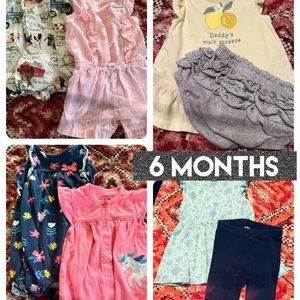 8 Pc - 6 Month Girl Clothes